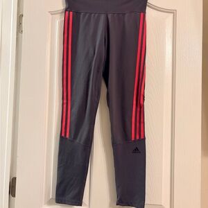 Adidas Women’s Charcoal and Crimson Leggings